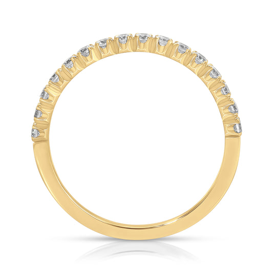 Diamond U Pave Ring In 18k Yellow Gold